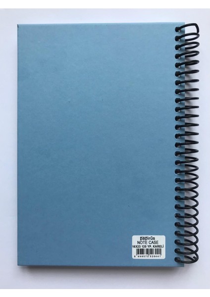 Note Case Kareli Defter, Spiralli, Sert Kapaklı, 120 Yaprak, 16 x 23 cm
