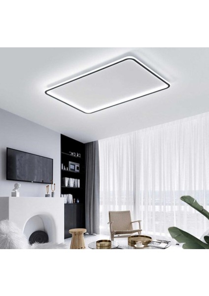 Antrasit 60X90CM Kare 3 Işık Rengi,kumandalı LED Tavan Lambası,avize,modern Aydınlatma, Dekoratif Işık