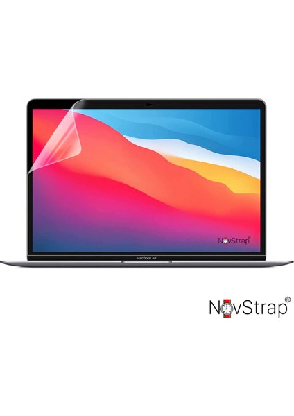Apple MacBook Air M1 Çip 13 Inç A2337 ile Uyumlu Simli Kılıf + Siyah Klavye Kılıfı + Film modelleri