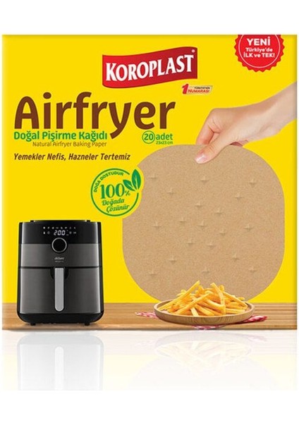 Airfryer Doğal Pişirme Kağıdı 12'li