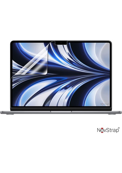 Apple MacBook Air M2 13.6 Inç A2681 ile Uyumlu Simli Kılıf + Siyah Klavye Kılıfı + Film modelleri