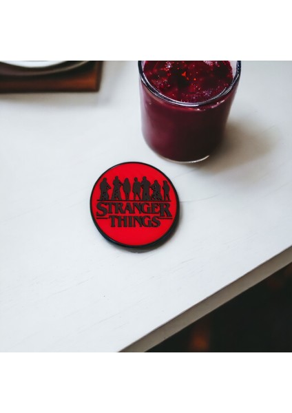 Stranger Things Kaymaz Tabanlı Bardak Altlığı (8,7 Cm)