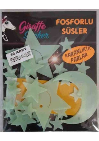 Karanlıkta Parlayan Fosforlu Nigt Duvar Tavan Süsü