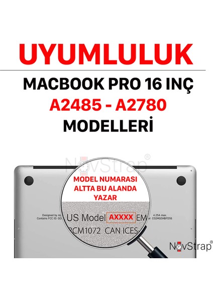 Apple Macbook Pro 16 Inç M1 M2 A2485 A2780 ile Uyumlu Simli Kılıf+Siyah Klavye Kılıfı+Film fiyatları