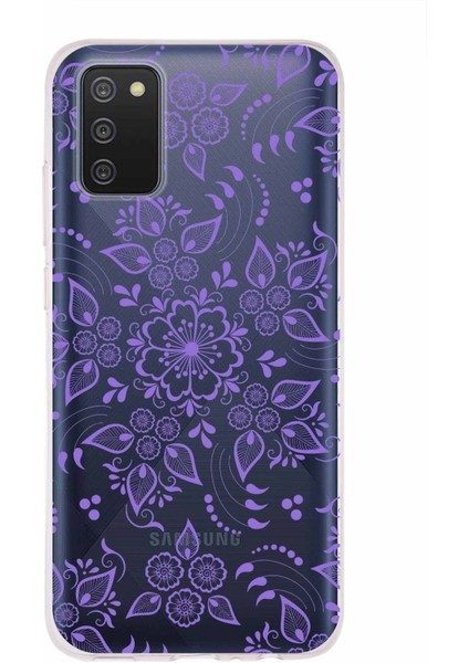 Samsung Galaxy A02S Kapak Nostalji Desen Tasarımlı Şeffaf Süper Silikon Kılıf