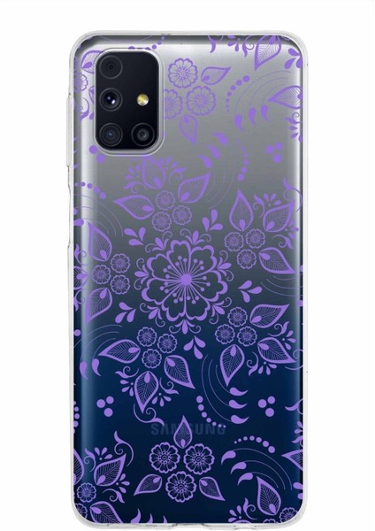 Samsung Galaxy M31S Kapak Nostalji Desen Tasarımlı Şeffaf Süper Silikon Kılıf