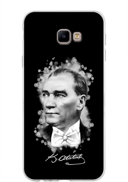 Samsung Galaxy J4 Core Kapak Atatürk Tasarımlı Şeffaf Süper Silikon Kılıf