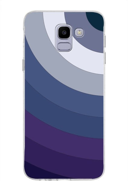 Samsung Galaxy J6 Kapak Renk Cümbüşü Tasarımlı Şeffaf Süper Silikon Kılıf
