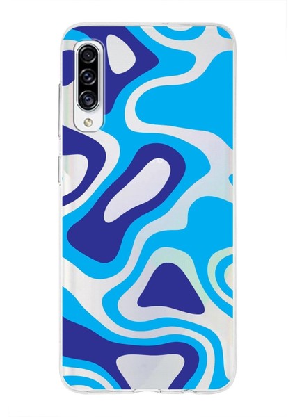Samsung Galaxy A30S Kapak Renkli Desen Tasarımlı Şeffaf Süper Silikon Kılıf