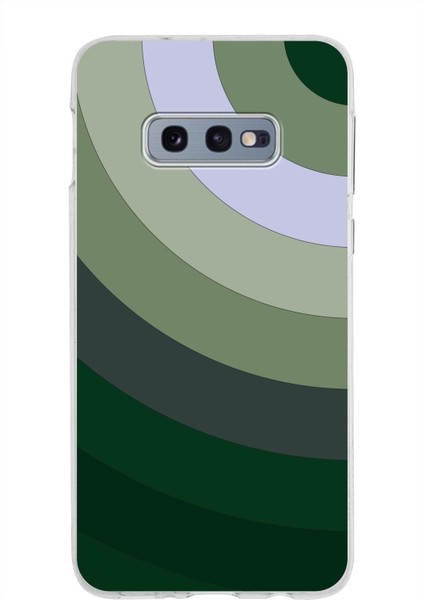 Samsung Galaxy S10E Kapak Renk Cümbüşü Tasarımlı Şeffaf Süper Silikon Kılıf
