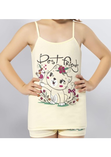 3408 Kız Çocuk Renkli Baskılı Ip Askılı Atlet 6 Adet fiyatları