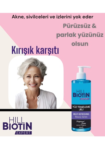 yüz jeli (face gel) Canlandırıcı,aydınlatıcı arındırıcı akne sivilce Karma Cilt Yüz Temizleme Jeli 400ML