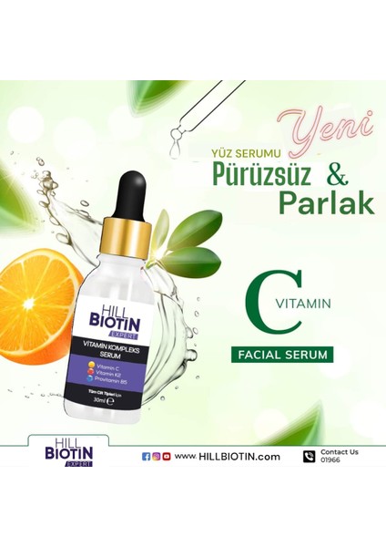 C Vitamini & aydınlatıcısivilce karşıtıyüzSerum 30ml