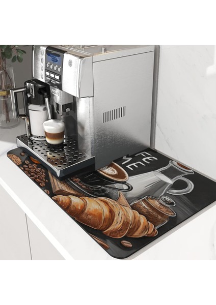 Kahve Makinesi Matı Su Geçirmez Kaymaz Yıkanabilir Çaycı, Çay Espresso Makinesi Pad 35X45CM 27240107
