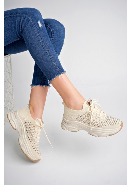 Kadın Taş Detaylı Sneakers Spor Ayakkabı