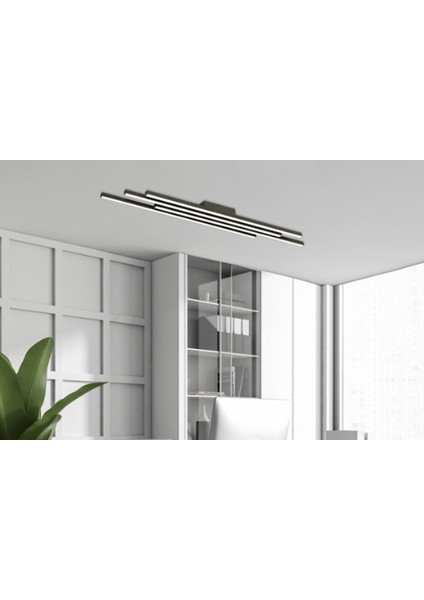 Zr Aydınlatma Antrasit 120CM 3 Işık Kumandalı, LED Tavan Lambası, avize, modern Aydınlatma, dekoratif Işık