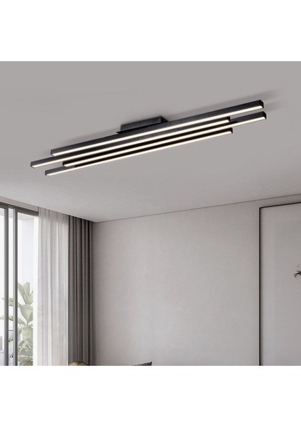 Beyaz 120CM 3 Işık Kumandalı, LED Tavan Lambası, avize, modern Aydınlatma, dekoratif Işık