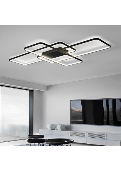 Antrasit 110X80CM Dikdörtgen 4000k ışık, Kumandalı, LED Tavan Lambası, avize, modern Aydınlatma, dekoratif Işık modelleri
