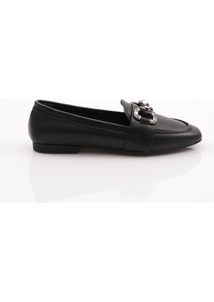 5004-23Y Kadın Kristal Tokali Loafer