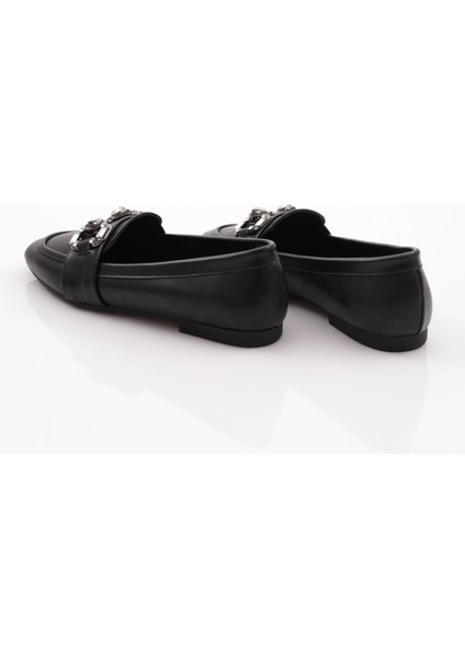 5004-23Y Kadın Kristal Tokali Loafer modelleri