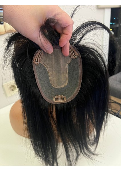 Tepelik Perçem Kahkül 6053XC Baby Tabanlı Tepe Kısmı Özel Cilt Görünümlü Gerçek Saç Tepelik fiyatları