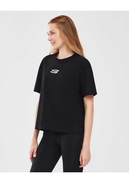 Graphic T-Shirt W Short Sleeve Kadın Siyah Tshirt S241011-001 fiyatları
