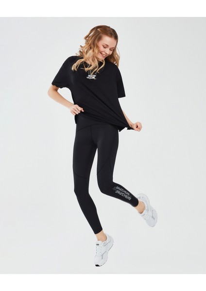 Graphic T-Shirt W Short Sleeve Kadın Siyah Tshirt S241011-001 fırsatları