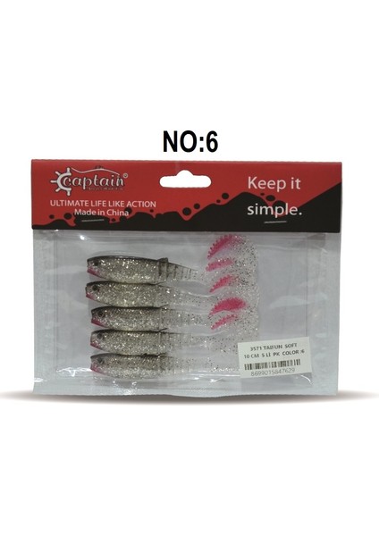 3571 Taifun Soft 10CM 4.8gr Silikon Suni Yem 5'li Paket