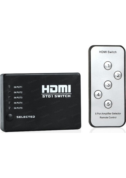 DK-HD-SW4X1 4 Port HDMI Çoklayıcı Matrıx Swıtch Uzaktan Kumandalı