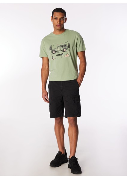 Normal Bel Standart Siyah Erkek Kargo Şort J4SM-SHT7208 fiyatları