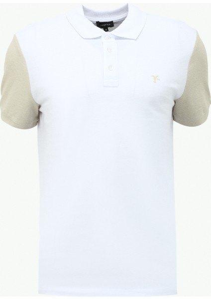 Düz Kırık Beyaz Erkek Polo T-Shirt FS4SM-TST 0521