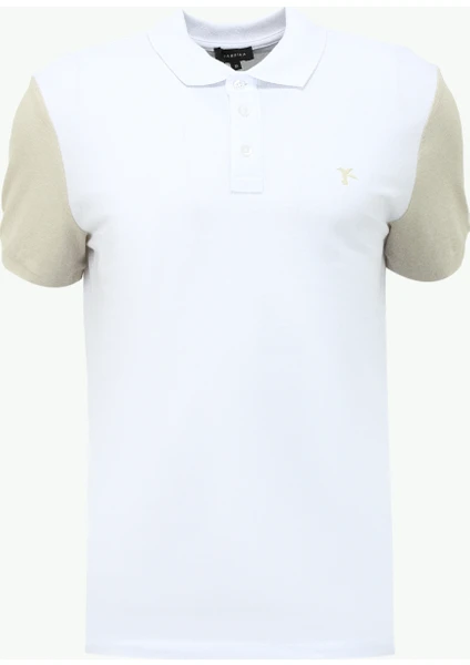 Düz Kırık Beyaz Erkek Polo T-Shirt FS4SM-TST 0521