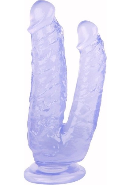 Noctis 19CM Mor Çiftli Dildo No:76