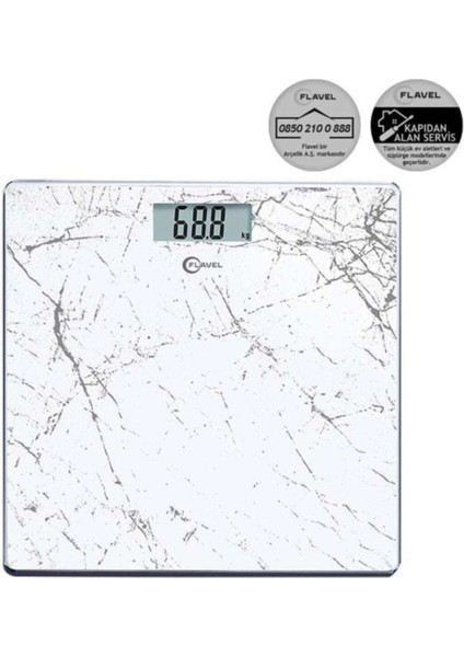 2 Yıl FLV130 Dijital Baskül Beyaz