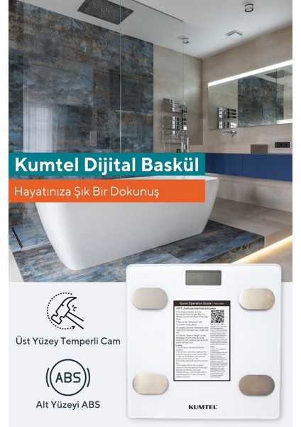 Cam Dijital Akıllı Baskül Hdb-01 Beyaz 2 Yıl indirimleri
