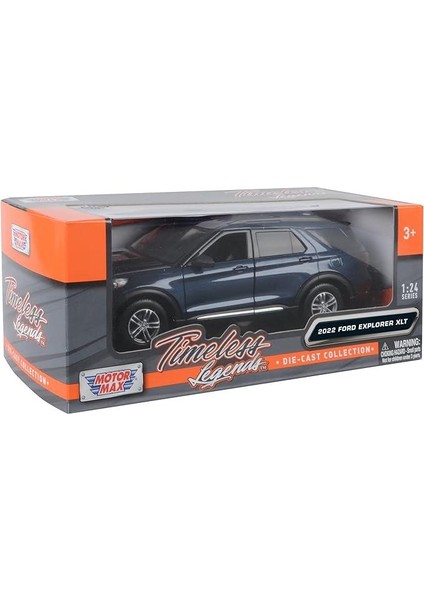 Motor Max 2022 Ford Explorer Xlt 1/24 Dark Blue Model Araba