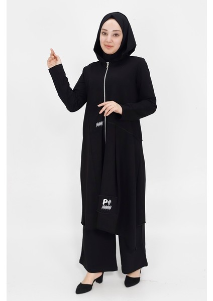 15158 2 Ip Kumaş Fermuarlı Kap