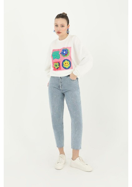 18156 Taş Detaylı Dar Paça Kot Pantolon fiyatları