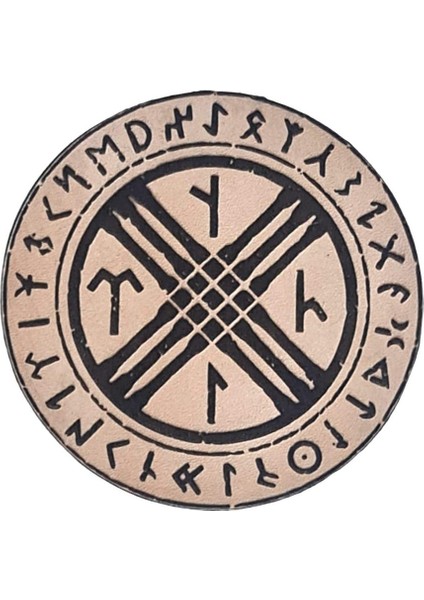 Tengri - Deri Peç - Arma - Türk Mitolojisi - Leather Patch