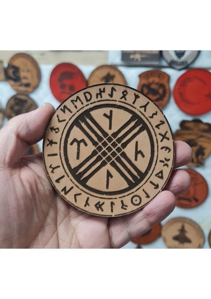 Tengri - Deri Peç - Arma - Türk Mitolojisi - Leather Patch fiyatları