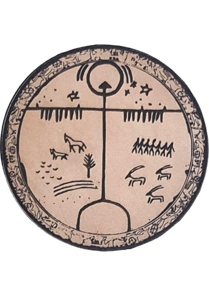 Tengri Gök Tanrı - Deri Peç - Arma - Türk Mitolojisi - Leather Patch