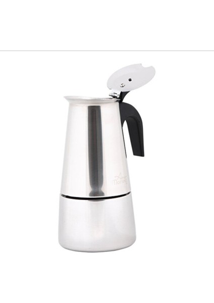 Herhangi Bir Sabah Espresso Kahve Makinesi Paslanmaz Çelik Indüksiyonlu Moka Pot 200ML 1 Adet