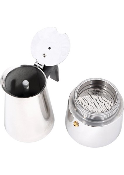 Herhangi Bir Sabah Espresso Kahve Makinesi Paslanmaz Çelik Indüksiyonlu Moka Pot 200ML 1 Adet