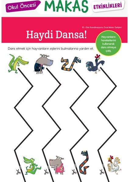 Okul Öncesi Makas Etkinlikleri Kes, Yapıştır, Oyna 3. Seviye fiyatları