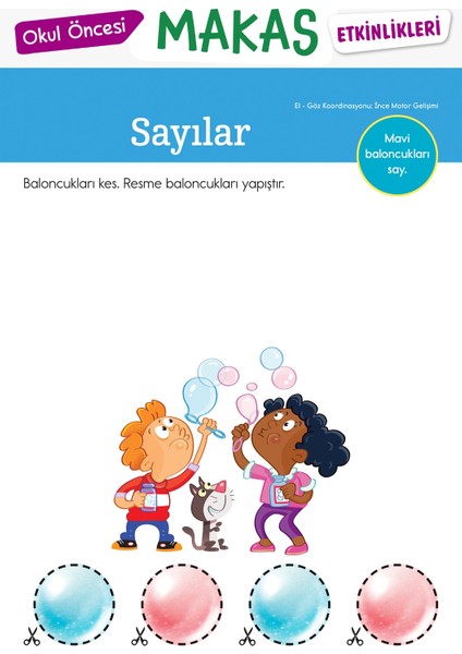 Okul Öncesi Makas Etkinlikleri Kes, Yapıştır, Oyna 3. Seviye fırsatları