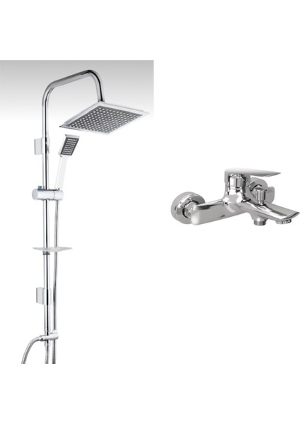 Tandem Banyo Bataryası ve Tema 53260 Tepe Duş Seti