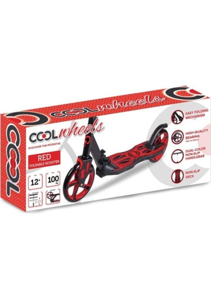 2 Oyuncak Cool Wheels Katlamalı 2 Tekerlekli Dev Teker Çocuk +12 Yaş 100 kg Kırmızı