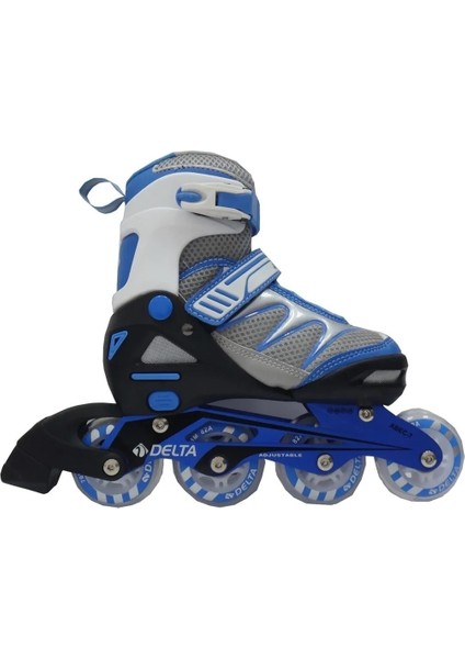 Mavi Mega 436 Inline Skates Silikon Teker Deluxe Paten Tek Sıra