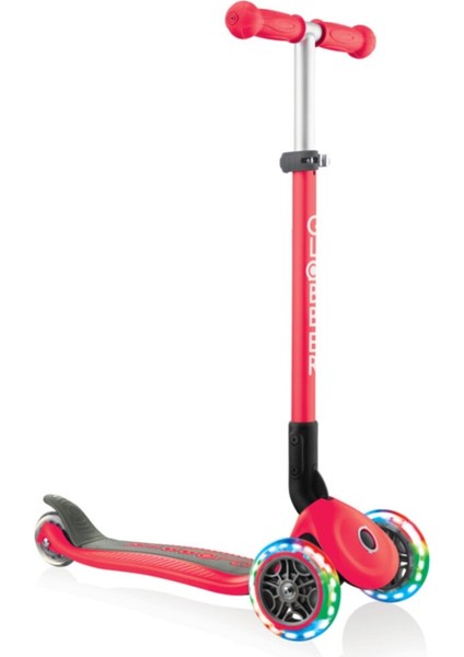 Kırmızı Primo Katlanabilir Işıklı Kırmızı Çocuk Scooter 3