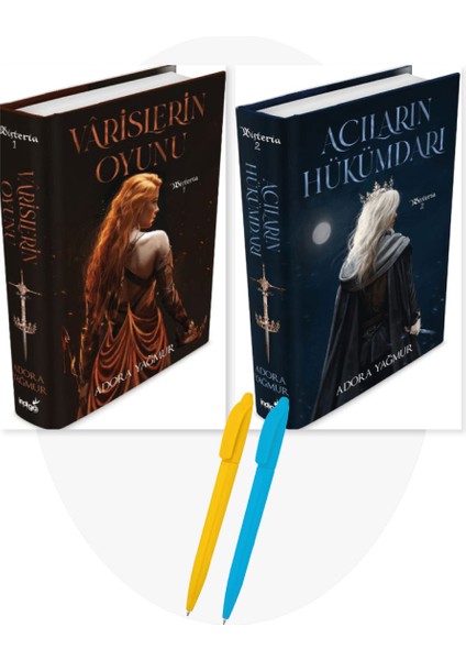 Varislerin Oyunu + Acıların Hükümdarı Ciltli / Adora Yağmur 2 Kitap Set + Alfa Kalem - Kitap